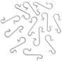 RuiLing 100pcs Metal S Hooks DIY Christmas Tree Decoration Pendants Ornaments Hanging Hooks Multi-Function S-Shaped Hook Hanger Silver