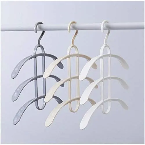 10pcs Random Color Creative Anti-Slip Multiple Layer Clothes Hangers Trousers Pants Hanger Closet Rack 3 Layers 10pcs Random Color Creative Anti-Slip Multiple Layer Clothes Hangers Trousers Pants Hanger Closet Rack 3 Layers