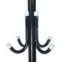 Inkach Coat Rack Hats Hanger Holder Metal Hall Tree Floor Standing Clothes Hats Scarves Garment Storager (Black)