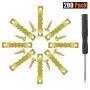 Powlankou 200 Pack Sawtooth Picture Frame Hanging Hangers Double Hole with Screws