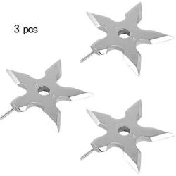 3 pc Stainless Steel Star Door Coat Hook Clothes Coat Hooks Ninja Throwing Darts Creative Wall Door Hook Clothes Hats Hanger Holder Home Decoration