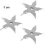 3 pc Stainless Steel Star Door Coat Hook Clothes Coat Hooks Ninja Throwing Darts Creative Wall Door Hook Clothes Hats Hanger Holder Home Decoration