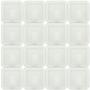 Wideskall 16 Pcs White Self Adhesive Plastic Square Hook Small Wall Mount Hanger for Bathroom Towel and Robe