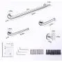 Towel Bar for Bathroom（4 pack/304 Stainless Steel） with 23.6'' Towel bar，Toilet Paper Holder，Hand Towel bar and Robe Hook | Bathroom Hardware Set
