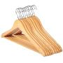 10pcs Solid Wood Hanger Non-Slip Hangers Clothes Hangers, Shirts Sweaters Dress Hanger Drying Rack Clothing Storage for Home