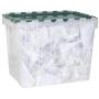 Akro-Mils 66497CLDGN 21-1/2 x 15 x 17" Semi Clear 18 gallon Plastic Storage Keep Boxes with Attached Lid