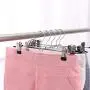 Cabilock Clothes Hanger 10pcs Non-Slip Stainless Steel Hangers Drying Clothes Hanger with Clips for Coat Trouser Pants (Black)