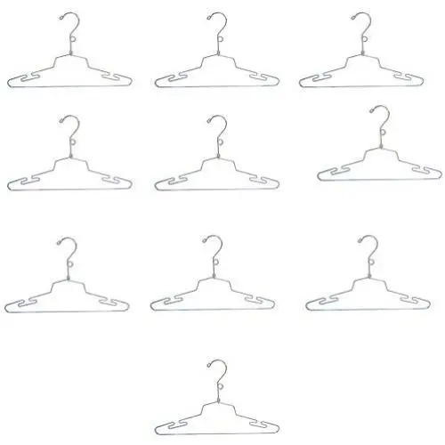 10 Pc 16&quot Lingerie Hanger Clothes Display Store Fixture Chrome Finish with Loop