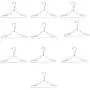 10 Pc 16&quot Lingerie Hanger Clothes Display Store Fixture Chrome Finish with Loop
