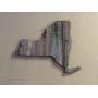 New York State Shape 19 1/2" x 15" Rustic Wood Sign Hanger with options to Personalize
