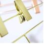 10pcs Fashion Metal Clothes Skirt Hanger Rose Gold Adult Trousers Pants Hangers with Clips Random Color