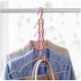 10pcs 3D Space Saving Hanger Magic Clothes Hanger with Hook Closet Organizer Home Tools Multi-Purpose Thick Drying Storage Racks Random Color