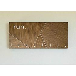 Race Medal Holder/Running Medal Hanger RUN Geometric Web- Wood Wall Mounted Medal Organizer. CUSTOMIZATION Available