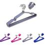 10Pcs Metal Stainless Steel Baby Clothes Hangers Adult Kids Suit Shirt Pants Hook Non Slip Outdoor Drying Rack Storage Organize Random Color