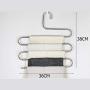 Windwinevine 5 Layers S Shape Multifunctional Clothes Hangers Pants Storage Hangers Cloth Rack Multilayer Storage Cloth Hanger