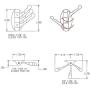 MOCOFO Folding Swing Arm Triple Coat Hook with Multi Three Foldable Arms Solid Metal Clothes Hanger for Bathroom Kitchen Garage Wall Mount Polished Chrome Swivel Hook Heavy Duty Towel