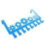 MONBLA Stainless Steel Wall Mounted Home Coat Rack/Hook Rail/Coat Rack/Door Hook with 8 Hooks for Clothes Storage Hat Towel Key (Blue)