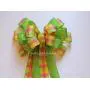 Orange Yellow Lime Plaid Bow Yellow Lime Easter Wreath Bow, Spring Check Wreath Bow Spring Plaid Door Hanger Bow Yellow Green Plaid Bridal Shower Baby Shower, Spring Birthday Party Decorations