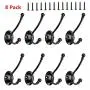 Coat Hooks, Upgrade Version Wall Mounted Hooks Heavy Duty Utility Hooks with Screws Cup Hooks Retro Double Hooks Coat Hooks, Upgrade Version Wall Mounted Hooks Heavy Duty Utility Hooks with Screws Cup Hooks Retro Double Hooks