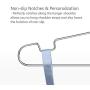 poeland 1kuan Clothes Hangers 304 Stainless Steel Standard High-end Suit Hangers 17.7 Inch 5 Pack