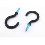 Yueton 50pcs Vinyl Coated Screw-in Ceiling Hooks Cup Hooks (Black) Yueton 50pcs Vinyl Coated Screw-in Ceiling Hooks Cup Hooks (Black)