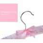 Miyare 5 Pack Satin Padded Hangers,Silk Clothes Rack Sponge Clothes Rack Home Hotel (Pink)