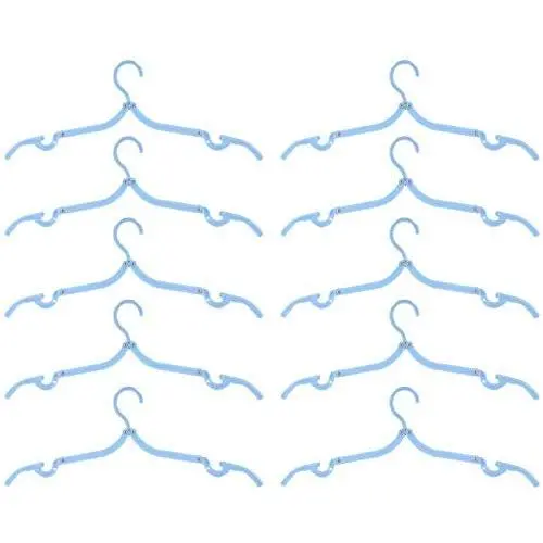 Gaiatop Clothes Hangers, 10PCS Portable Folding Clothes Hanger Foldable Clothes Drying Rack for Travel Blue Gaiatop Clothes Hangers, 10PCS Portable Folding Clothes Hanger Foldable Clothes Drying Rack for Travel Blue