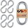 Performore 3 Inch S-Shaped Nickel Hooks Hangers Heavy-Duty Stainless Steel Nickel Hanger Storage Rack for Closet, Work Shop, Bathroom, Garden, House Kitchen (4 Pack)