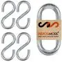 Performore 3 Inch S-Shaped Nickel Hooks Hangers Heavy-Duty Stainless Steel Nickel Hanger Storage Rack for Closet, Work Shop, Bathroom, Garden, House Kitchen (4 Pack)