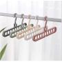 10pcs Random Color Foldable Holder Clothes Hanger Clothes Holders Pasta Multifunction Plastic Scarf Clothes Hanger Clothes Hanger Storage Rack