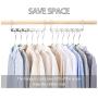 AYOTALL 4 Pack of 6-Hole Magic Space Saving Clothes Hanger for Closet Wardrobe Closet Organization Closet System, Hanger Multifunctional Heavy Duty Stainless Steel Storage Organizer