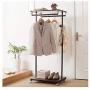 YMJ Floor Coat Rack Multifunctional Hanger Simple Multi-Layer Storage Floor Hanger Bedroom Living Room Brown Clothes Rack Coat Racks