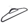 YEVIOR 50pcs 17.71 X 0.2 X 9.65 Inch Plastic Flocking Clothes Hangers with Rail Black YEVIOR 50pcs 17.71 X 0.2 X 9.65 Inch Plastic Flocking Clothes Hangers with Rail Black