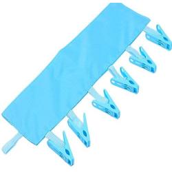 CHUANGLI Bathroom Racks Portable Foldable Clothespin Holder Hook Cloth Hanger Clothespin 6 Clips
