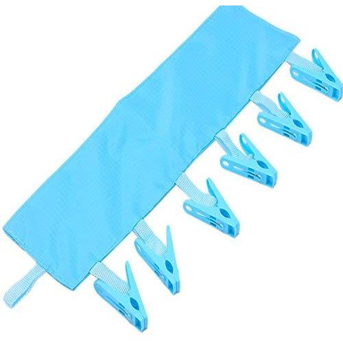 CHUANGLI Bathroom Racks Portable Foldable Clothespin Holder Hook Cloth Hanger Clothespin 6 Clips