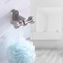 Double Robe Hook, Aomasi SUS304 Stainless Steel Dual Towel Coat Hook, Modern Utility Home storage Holder, Cloth Hanger for Bathroom Toilet Kitchen, Wall Mount, Brushed Nickel