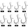 UCEC 150pcs/box Circle Hooks 2X Strong Customized Offset Sport Circle Hooks Black High Carbon Steel Octopus Fishing Hooks - Size:#1 1/0 2/0 3/0 4/0 5/0 6/0 8/0