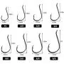 UCEC 150pcs/box Circle Hooks 2X Strong Customized Offset Sport Circle Hooks Black High Carbon Steel Octopus Fishing Hooks - Size:#1 1/0 2/0 3/0 4/0 5/0 6/0 8/0