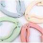 10pcs Random Color Save Space Drying Rack Plastic Portable Foldable Clothing Coat Socks Hanger Clothes Pegs Travel Accessories