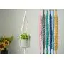 macrame plant hangers, indoor outdoor cotton wall hanging planter, yellow grey blue plant pot holder, boho chic cute style macrame plant hangers, indoor outdoor cotton wall hanging planter, yellow grey blue plant pot holder, boho chic cute style