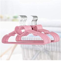 10pcs Clothes Hanger Durable ABS Heart Pattern Coat Hanger for Adult Children Clothing Hanging Supplies (Pink)