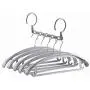 2pcs Random Color Multifunctional Hot Magic Space Saving Clothing Hanger Clothes Rack with Hook Wardrobe Closet Organizer