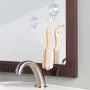 iDesign Power Lock Bathroom Shower Plastic Suction Cup Hooks for Loofah, Towels, Sponges, and More, Set of 2, Clear iDesign Power Lock Bathroom Shower Plastic Suction Cup Hooks for Loofah, Towels, Sponges, and More, Set of 2, Clear