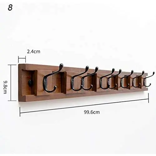 A- Coat Rack Hanger Wall Mount Coat Hook, 2 Pack 15 Hooks Wooden Wall Coat Hangers Rack Durable Robe Hat Clothes Hooks (Size : 8) A- Coat Rack Hanger Wall Mount Coat Hook, 2 Pack 15 Hooks Wooden Wall Coat Hangers Rack Durable Robe Hat Clothes Hooks (Size : 8)