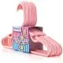 HANGERWORLD 40 Pink 11.4inch Plastic Kids Coat Clothes Garment Pants Skirt Bar Baby Toddler Hangers