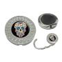 Purse Hanger Folding Handbag Hook - Sugar Skull Table Hook Folding Bag Desk Hanger Foldable Holder