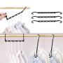 HOUSE DAY Black Magic Hangers Space Saving Clothes Hangers Organizer Smart Closet Space Saver Pack of 10 with Sturdy Plastic for Heavy Clothes