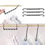 HOUSE DAY Black Magic Hangers Space Saving Clothes Hangers Organizer Smart Closet Space Saver Pack of 10 with Sturdy Plastic for Heavy Clothes HOUSE DAY Black Magic Hangers Space Saving Clothes Hangers Organizer Smart Closet Space Saver Pack of 10 with Sturdy Plastic for Heavy Clothes