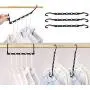 HOUSE DAY Black Magic Hangers Space Saving Clothes Hangers Organizer Smart Closet Space Saver Pack of 16 with Sturdy Plastic for Heavy Clothes HOUSE DAY Black Magic Hangers Space Saving Clothes Hangers Organizer Smart Closet Space Saver Pack of 16 with Sturdy Plastic for Heavy Clothes
