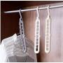 10pcs Random Color Space Saver Plastic Magic Hanger Clothes Rack Clothing Hook Closet Organizer
